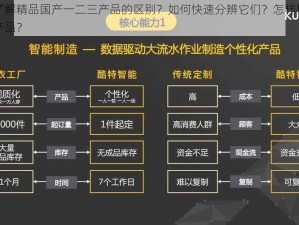 为什么要了解精品国产一二三产品的区别？如何快速分辨它们？怎样根据需求选择合适的产品？