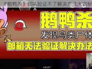 《鹅鸭杀》邮箱验证不了解决方法大揭秘