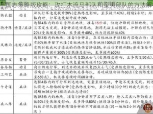 《三国志策略版攻略：攻打木流马部队和蛮夷部队的方法解析》