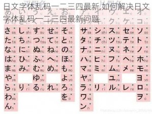 日文字体乱码一二三四最新,如何解决日文字体乱码一二三四最新问题