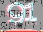 91免费看片(如何在 91 免费看片？)