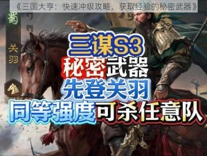 《三国大亨：快速冲级攻略，获取经验的秘密武器》