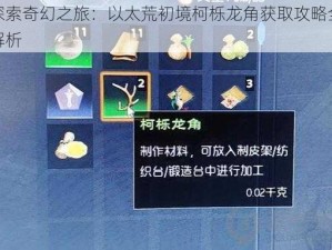 探索奇幻之旅：以太荒初境柯栎龙角获取攻略全解析