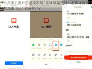 为什么用手机看片总是找不到 1024 欧美资源？怎样才能在手机上轻松观看 1024 欧美影片？