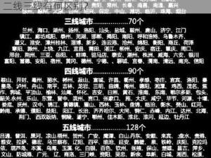 国内精品一线二线三线区别在哪_国内精品一线二线三线有何区别？