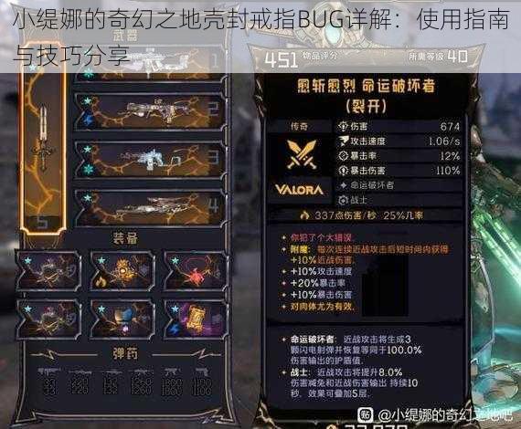 小缇娜的奇幻之地壳封戒指BUG详解:使用指南与技巧分享