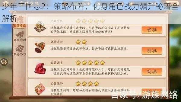 少年三国志2：策略布阵，化身角色战力飙升秘籍全解析