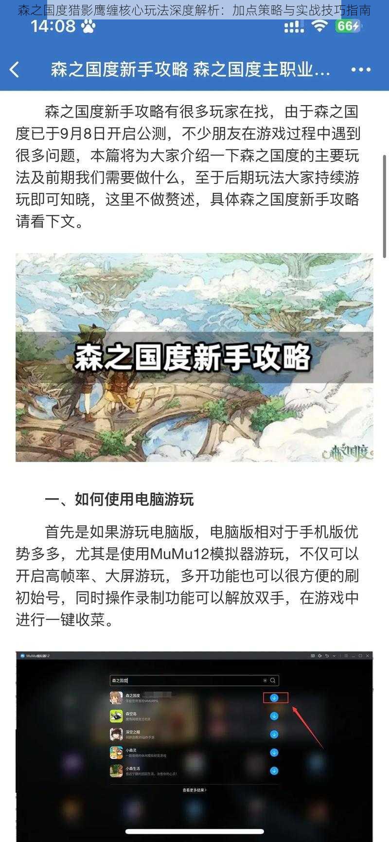 森之国度猎影鹰缠核心玩法深度解析：加点策略与实战技巧指南