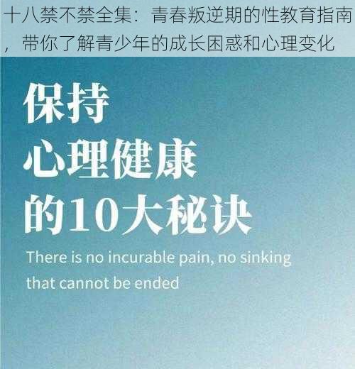 十八禁不禁全集：青春叛逆期的性教育指南，带你了解青少年的成长困惑和心理变化