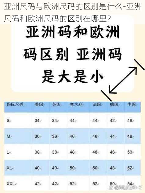 亚洲尺码与欧洲尺码的区别是什么-亚洲尺码和欧洲尺码的区别在哪里？