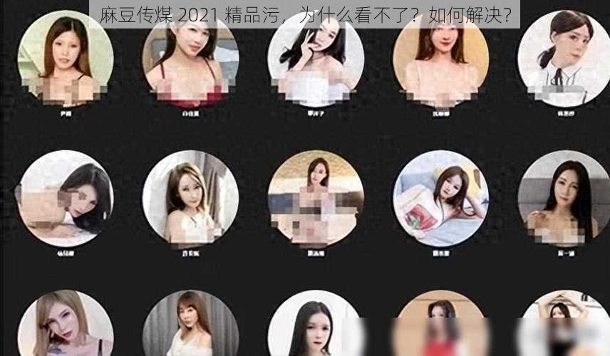 麻豆传煤 2021 精品污，为什么看不了？如何解决？