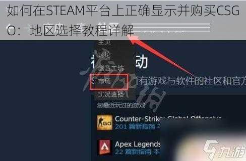 如何在STEAM平台上正确显示并购买CSGO：地区选择教程详解