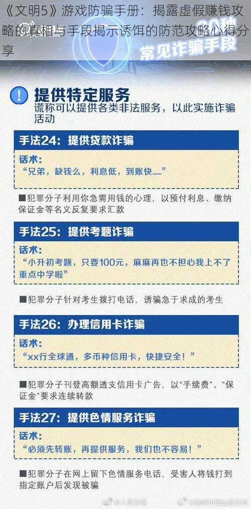 《文明5》游戏防骗手册：揭露虚假赚钱攻略的真相与手段揭示诱饵的防范攻略心得分享