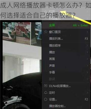 成人网络播放器卡顿怎么办？如何选择适合自己的播放器？