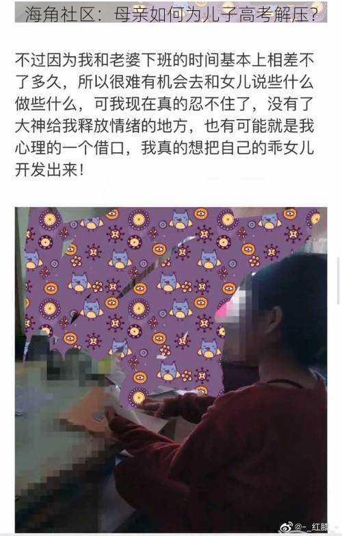 海角社区：母亲如何为儿子高考解压？