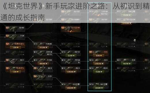 《坦克世界》新手玩家进阶之路：从初识到精通的成长指南