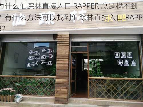 为什么仙踪林直接入口 RAPPER 总是找不到？有什么方法可以找到仙踪林直接入口 RAPPER？