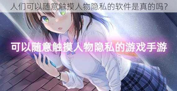 人们可以随意触摸人物隐私的软件是真的吗？