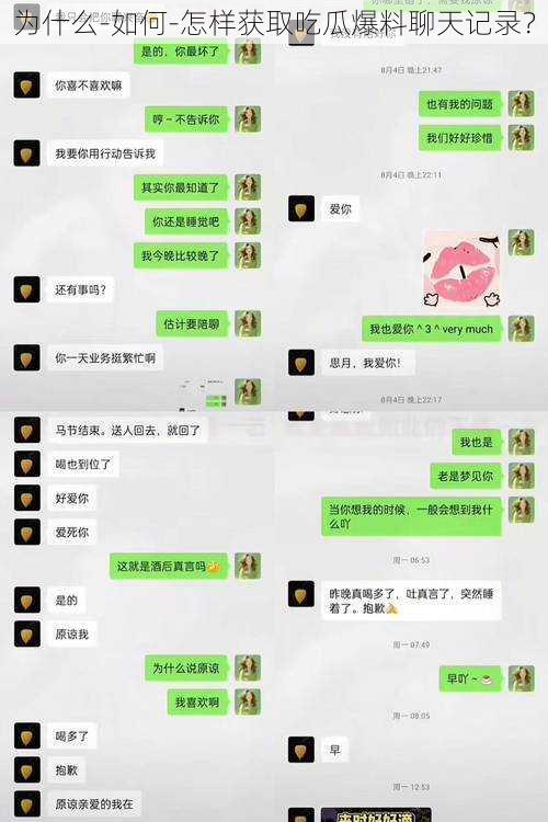 为什么-如何-怎样获取吃瓜爆料聊天记录？