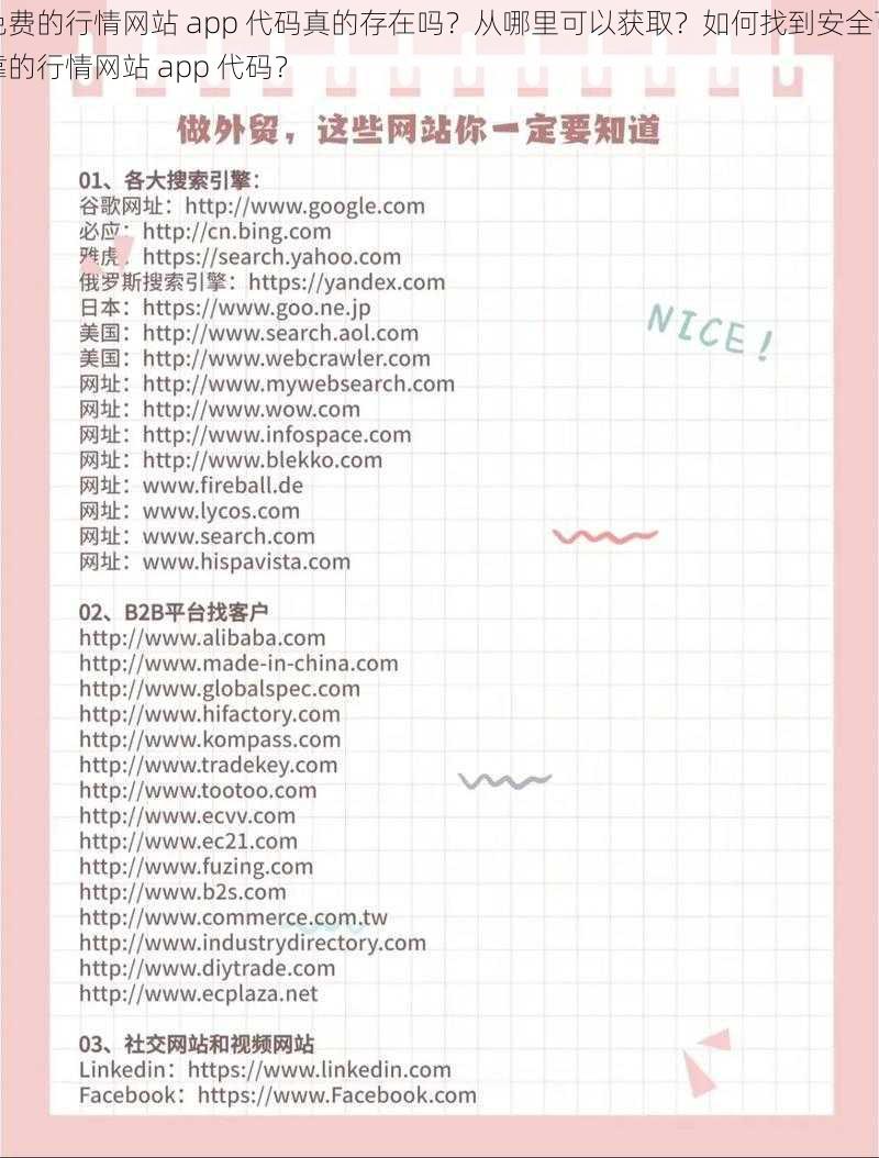 免费的行情网站 app 代码真的存在吗？从哪里可以获取？如何找到安全可靠的行情网站 app 代码？