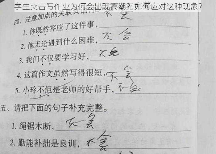 学生突击写作业为何会出现高潮？如何应对这种现象？