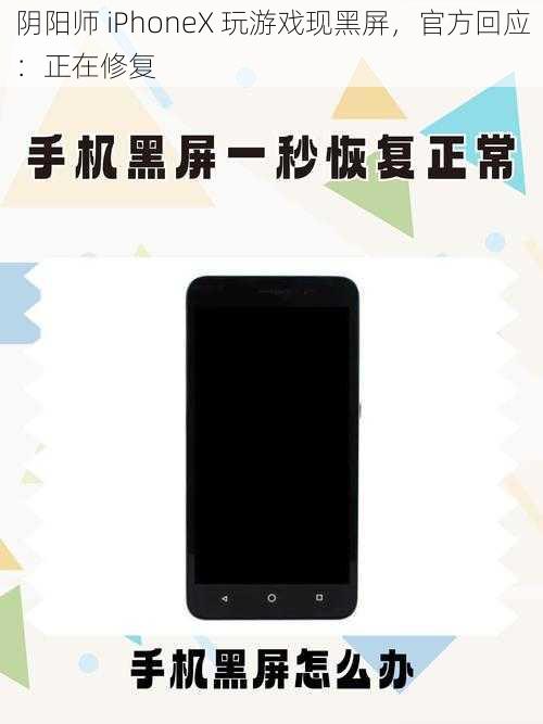 阴阳师 iPhoneX 玩游戏现黑屏，官方回应：正在修复