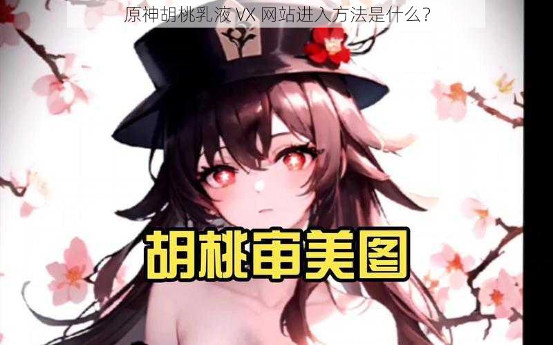 原神胡桃乳液 VX 网站进入方法是什么？