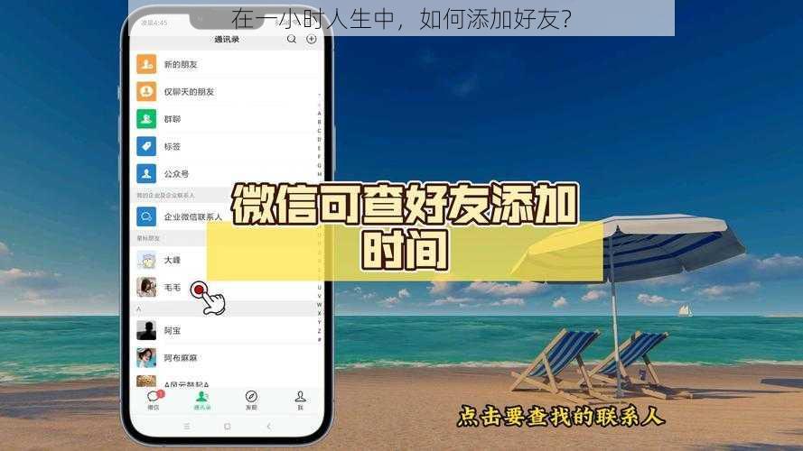 在一小时人生中，如何添加好友？