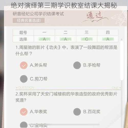 绝对演绎第三期学识教室结课大揭秘