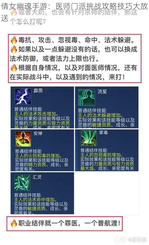 倩女幽魂手游：医师门派挑战攻略技巧大放送